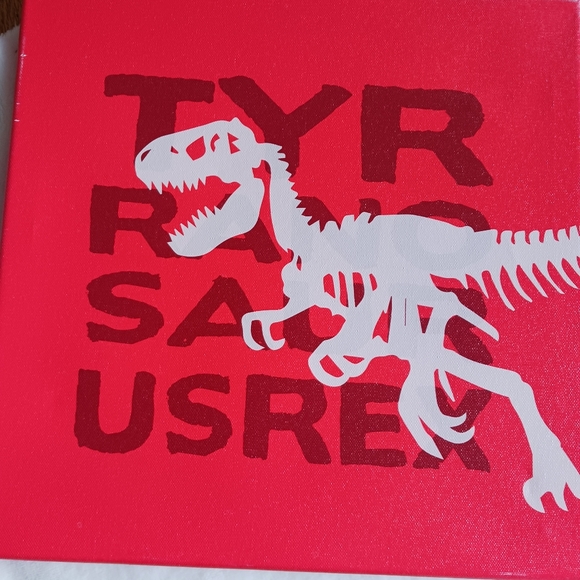 Dinosaur Art Canvas Wall Decor, Set of 3 - Picture 5 of 13